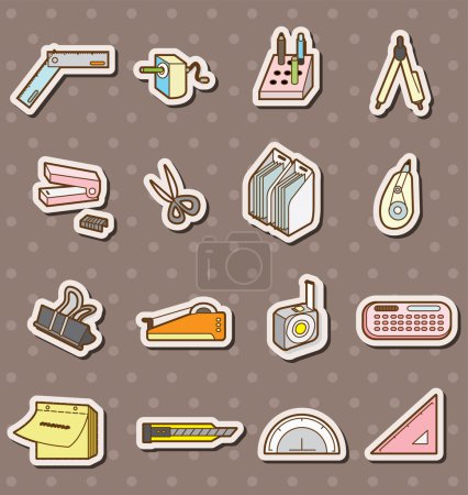 autocollants de papeterie doodle 