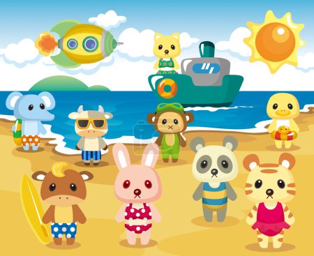 Fête des animaux plage 