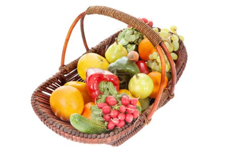 Panier avec fruits et légumes