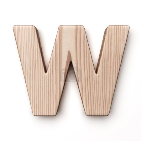 La lettre W en bois 
