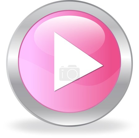 Bouton "play" rose 