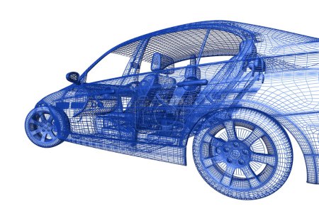 modèle de voiture sur fond blanc 