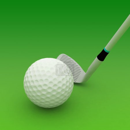 club de golf et balle isolé 
