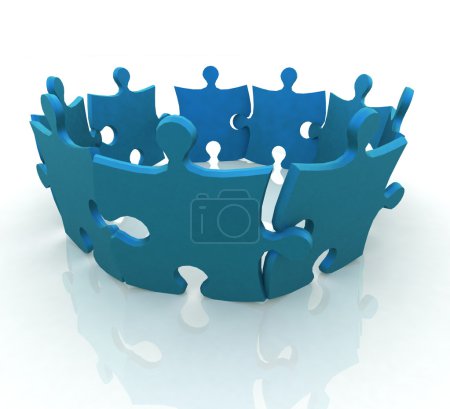 Puzzle bleu 