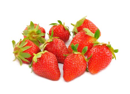 Fraises isolées sur fond blanc