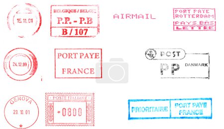 vieux cachet de la poste européen 