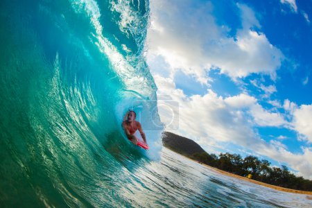 Body Boarder Surf Blue Ocean Wave 