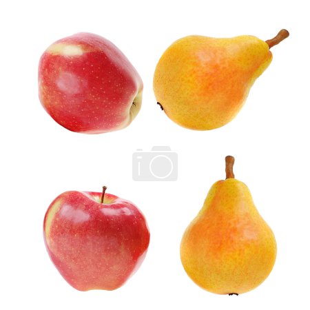 Poires jaunes et pommes rouges 