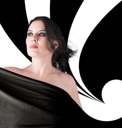 Glamour femmes avec fond noir magnifique 