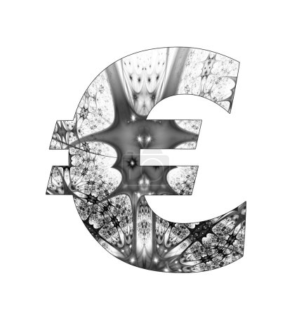Symbole Euro avec design abstrait 