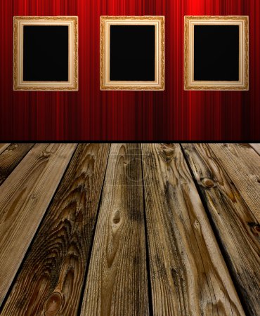 Cadre un mur rouge dans la chambre 1 