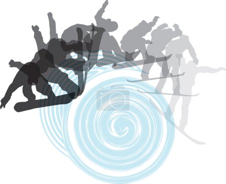 Séquence de skateboard. Illustration vectorielle 