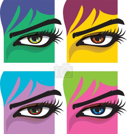 Illustration des yeux de femme 