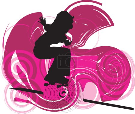 Illustration patineur 