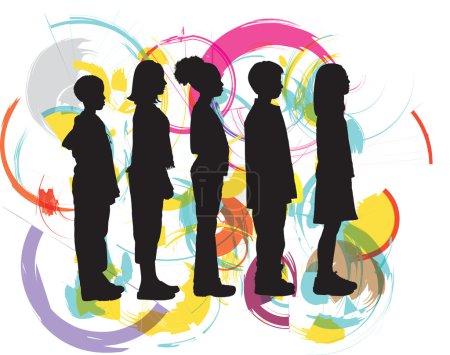 Mes amis. Illustration vectorielle 