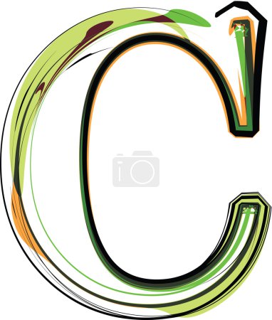 Illustration de polices organiques. Illustration vectorielle 