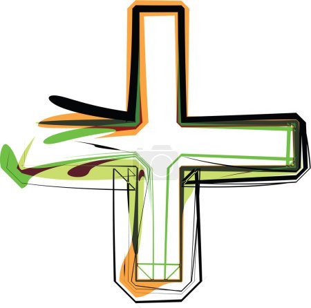 Illustration de polices organiques. Illustration vectorielle 