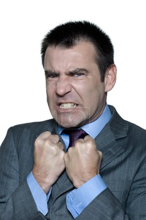 Portrait d'un homme mature en colère expressif 