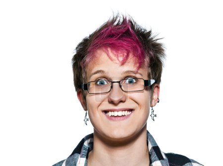Gros plan portrait de femme surprise 