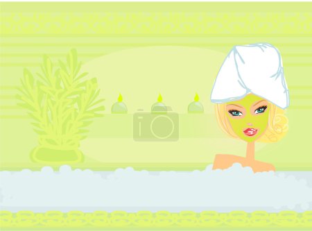 jolie fille appréciant spa élégant