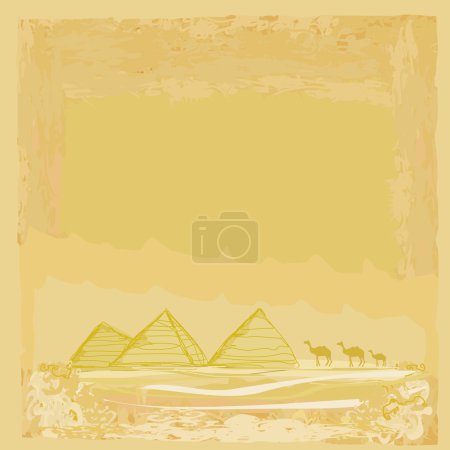vieux papier avec pyramides giza