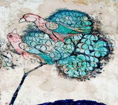 La peinture antique de la murale du temple bouddhiste à Wat Phra chanter ,
