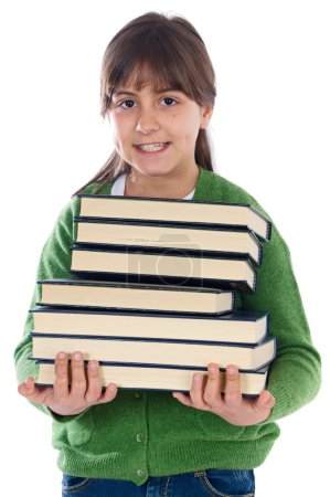 Adorable fille étudiant 