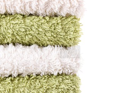 Serviettes vertes et blanches 