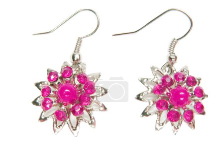 Boucles d'oreilles bijoux avec cristaux brillants 