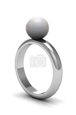 Belle bague avec perle 
