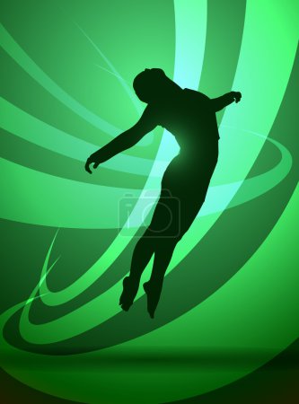 Saut de femme, silhouette 