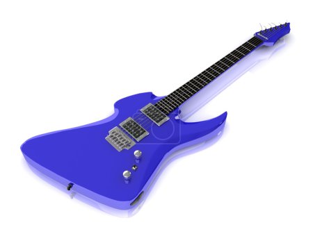 Guitare bleue 