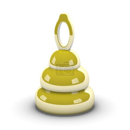 3d rendu de cloche métallique 