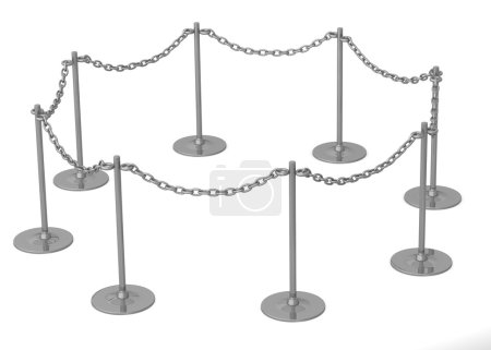 3d rendu de barrière de stand 
