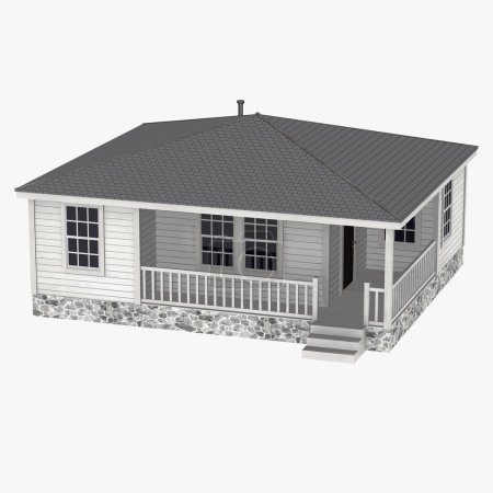 3d rendu de la maison américaine 