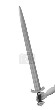 3d rendu de personnage de dessin animé avec épée