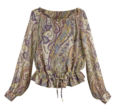 chemise motif fleurs or 