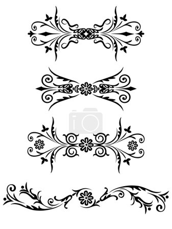 Éléments vectoriels pour fleurs design et ornements floraux. Décorer pour la page 