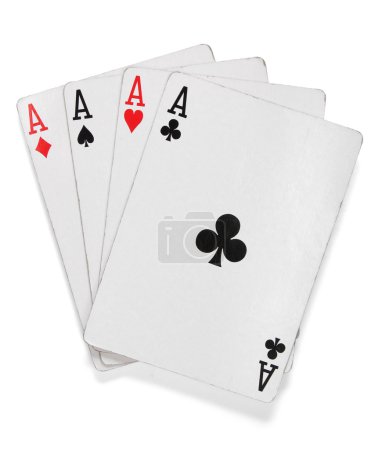 Quatre as, cartes de poker .