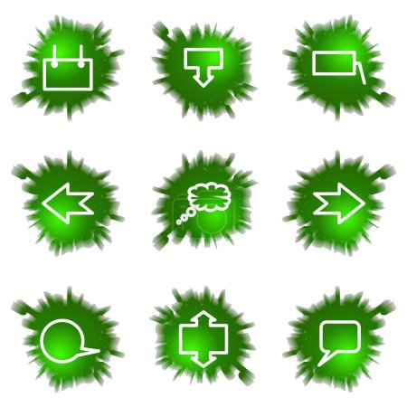 Icônes prêtes. Trou vert 